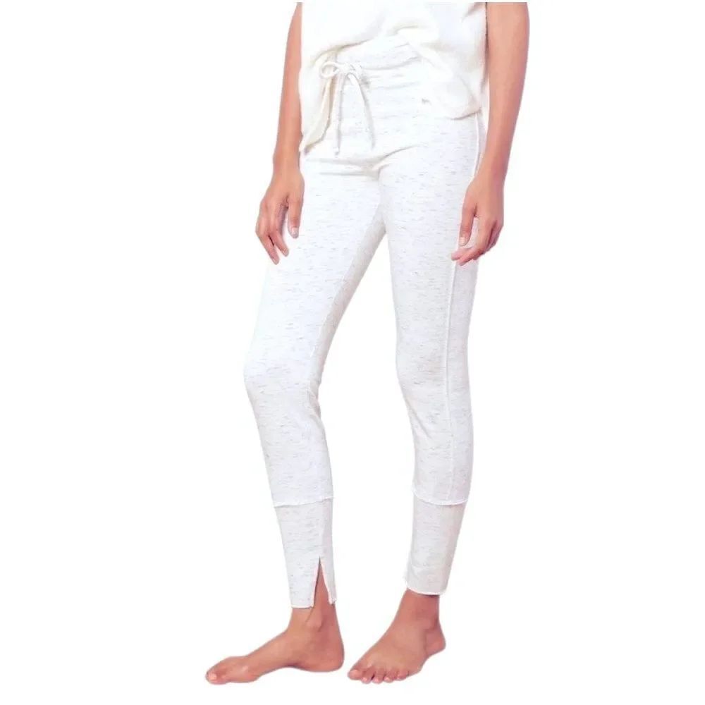 A New Day Cream High Waist Drawstring Lounge Leggings Ankle NWT Size Small
